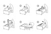 Schema di apertura del divano letto ad un tempo con meccanismo Lampolet