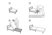 Sistema di apertura del divano letto Willy Side. Meccanismo Lampolet.