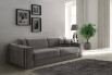 Ellington - divano 3 posti in tessuto grigio