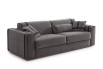 Ellington - divano lineare con cuscino poggiatesta usato come poggiareni