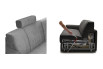 Accessori: ruote estraibili all'occorrenza per un'agevole movimentazione del divano letto, poggiatesta (acquistabile in scheda a parte).