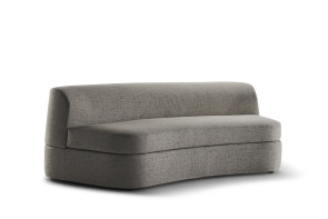 Small curved 2-3 seater sofa without arms