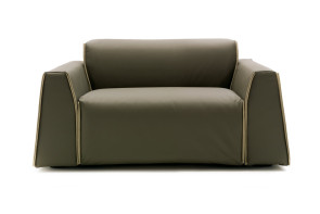 Parker armchair bed with flared armrests
