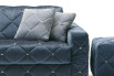 Douglas square velvet cushions with tufted cover.
