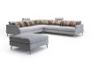 Dave corner sofa bed with matching footstool