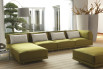 Dennis sofa with chaise longue, two single elements and a corner with armrests.