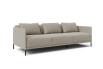 Side view of 3-seater sofa with low backrest Marsalis