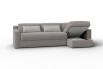 Sofa bed with one-piece seat and storage