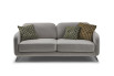 2 seater sofa with metal base and scatter cushions