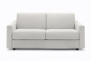 Lampo model: sofa bed with square armrests.