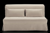 Spencer folding sofa bed with skirted cover: Folding bed without armrests and dots quilting (on demand).