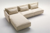 Dennis sofa bed with rotating seat - model with chaise longue.