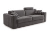 The sofa bed can be completed with an headrest cushion, decorative cushions and an ottoman
