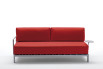 Willy Side is a space-saving sofa bed that opens on the short side, available as single and double bed