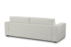 The fabric sofa bed is finely upholstered on all sides, even if the cover can be entirely removed.