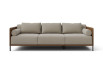 Two-tone 3-seater sofa with roller and back cushions Marsalis