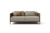 Two-tone sofa bed with decorative cushion Marsalis