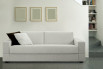 Brian 2 or 3-seater sofa in white fabric.