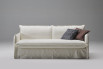 Modern shabby chic white sofa