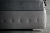 Detail of Raja upholstered quilted bed-frame