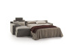 Sofa bed with one-piece folding seat and headrest