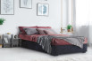 Upholstered storage bed without headboard Devon