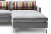 Next to the sofa, the ottoman can be used as a comfy chaise longue