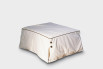 Bill ottoman can be covered in fabric, faux-leather and leather, with matching and contrasting piping and buttons.