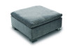Garrison upholstered square ottoman with fabric, leather or eco-leather cover.