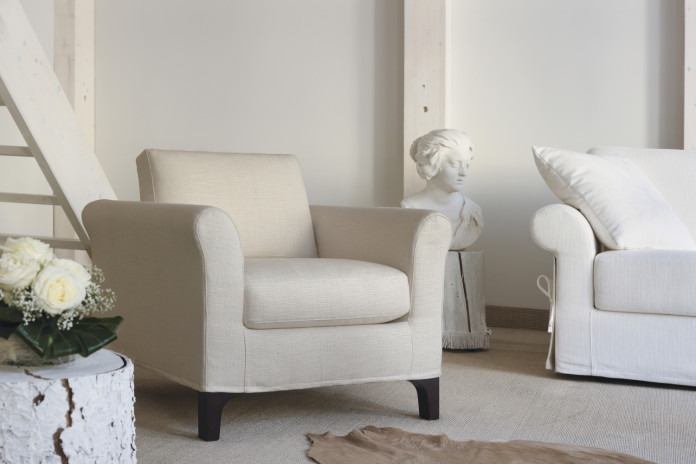 Greta ist ein idealer Sessel für ein klassisches oder ländlich eingerichtetes Wohnzimmer.