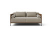 zweifarbiges Sofa mit Rollen- und Rückenkissen, Marsalis