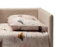 Oreiller pour lit Antigua en version avec têtière et panneau latéral. Revêtement non disponible