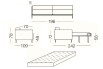 Marsalis Bicolore - module 3 places convertible pour canapé, dimensions