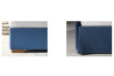 Détail des cadre de lit: version tendue (à gauche) et version à volants (à droite)