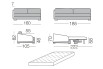 Vivien - module 2 places convertible pour canapé, dimensions