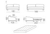 Vivien - module 2 places convertible pour canapé, dimensions