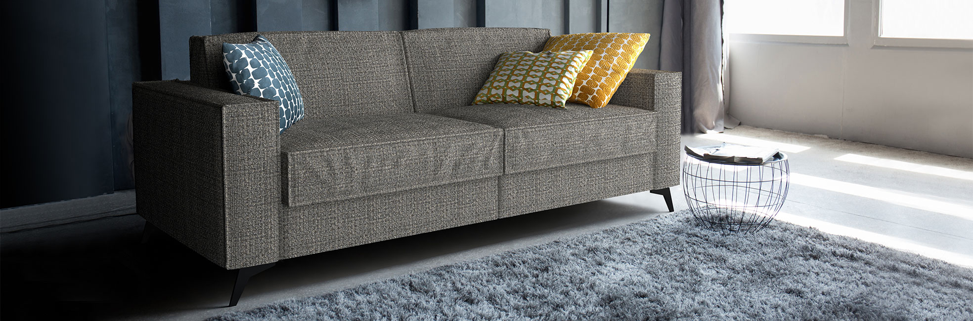 Modern high legged sofa bed Mingus